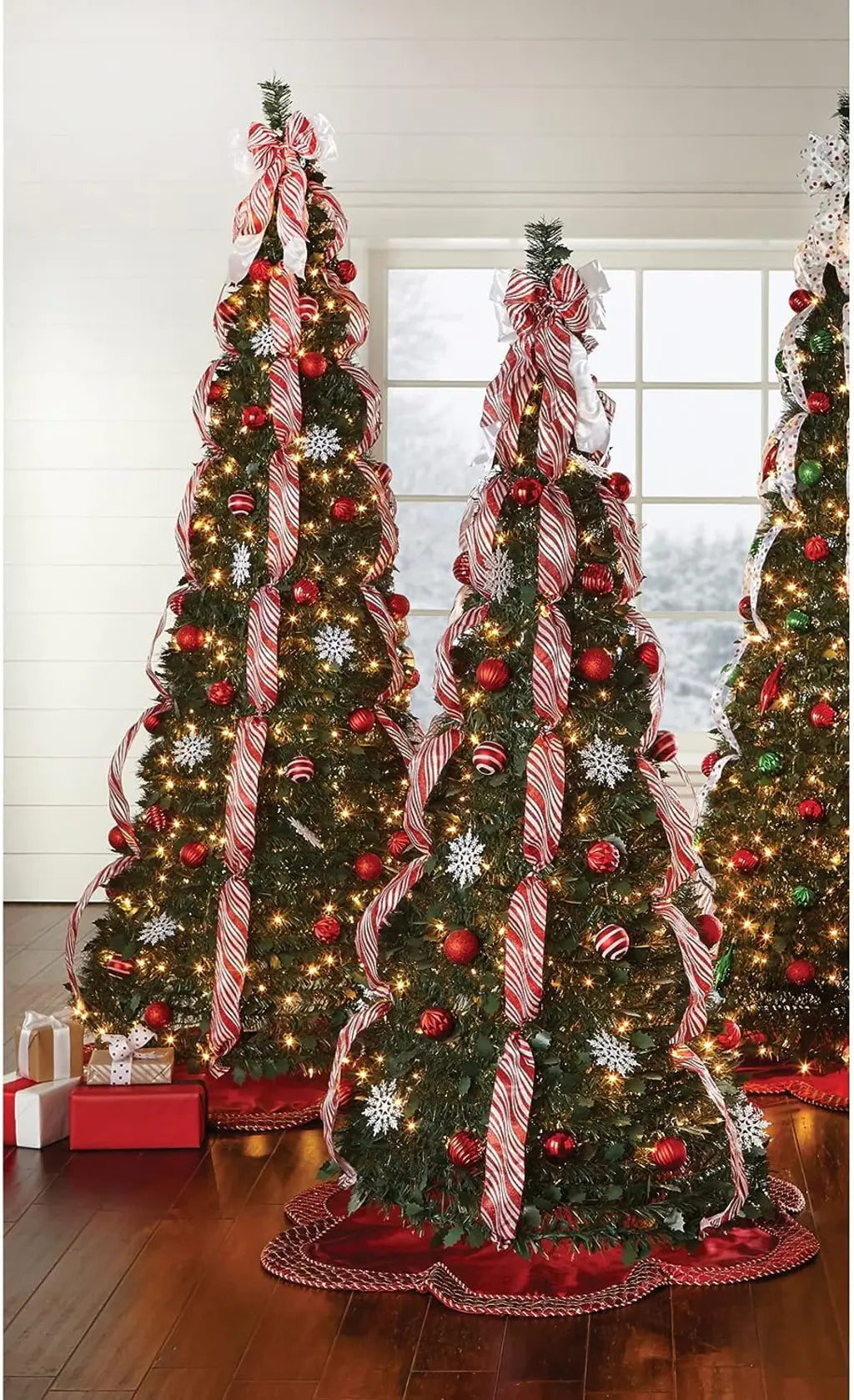 Albero di Natale pop-up con luci e decorazioni 🎄 Albero di Natale pieghevole illuminato 🎄 Albero di Natale pre-decorato e illuminato