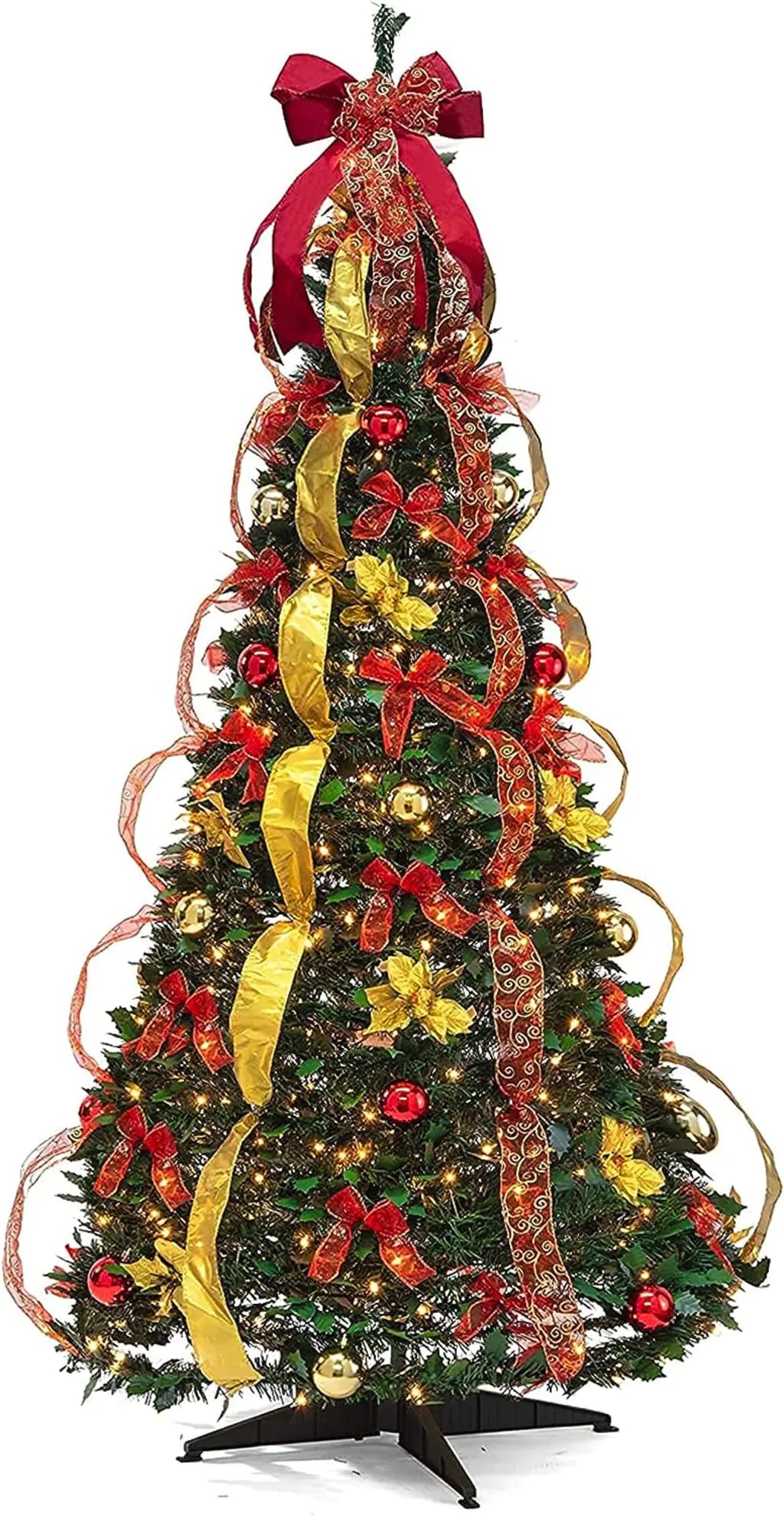 Albero di Natale pop-up con luci e decorazioni 🎄 Albero di Natale pieghevole illuminato 🎄 Albero di Natale pre-decorato e illuminato